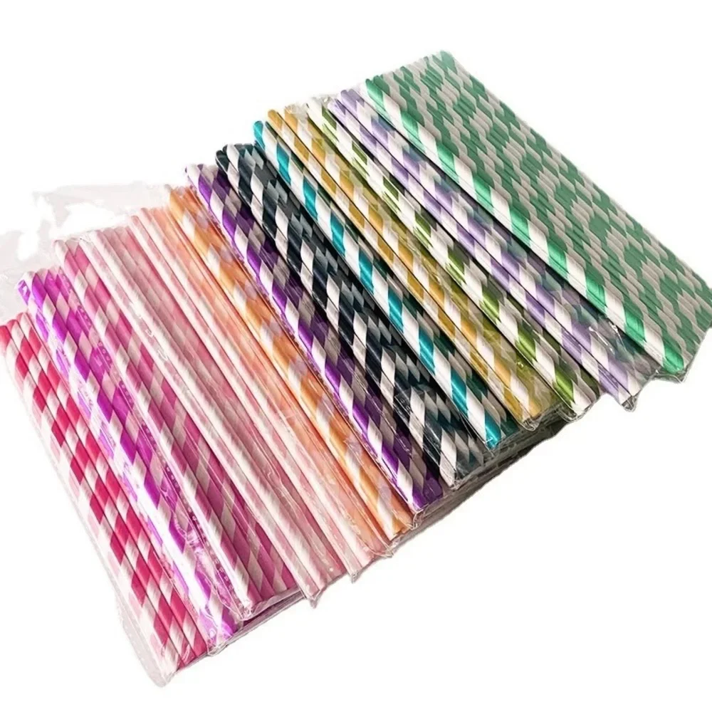 Pink White Candy Cotton Straws